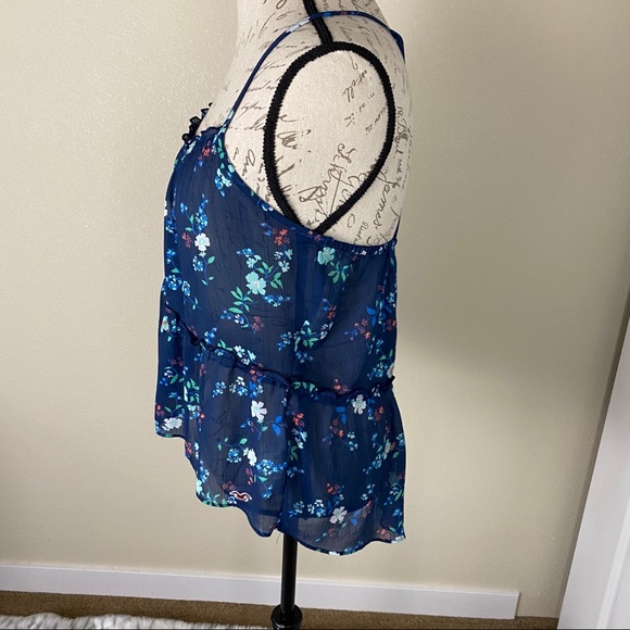 Hollister Sheer Tank Top Blouse With Cross Back - Picture 4 of 6